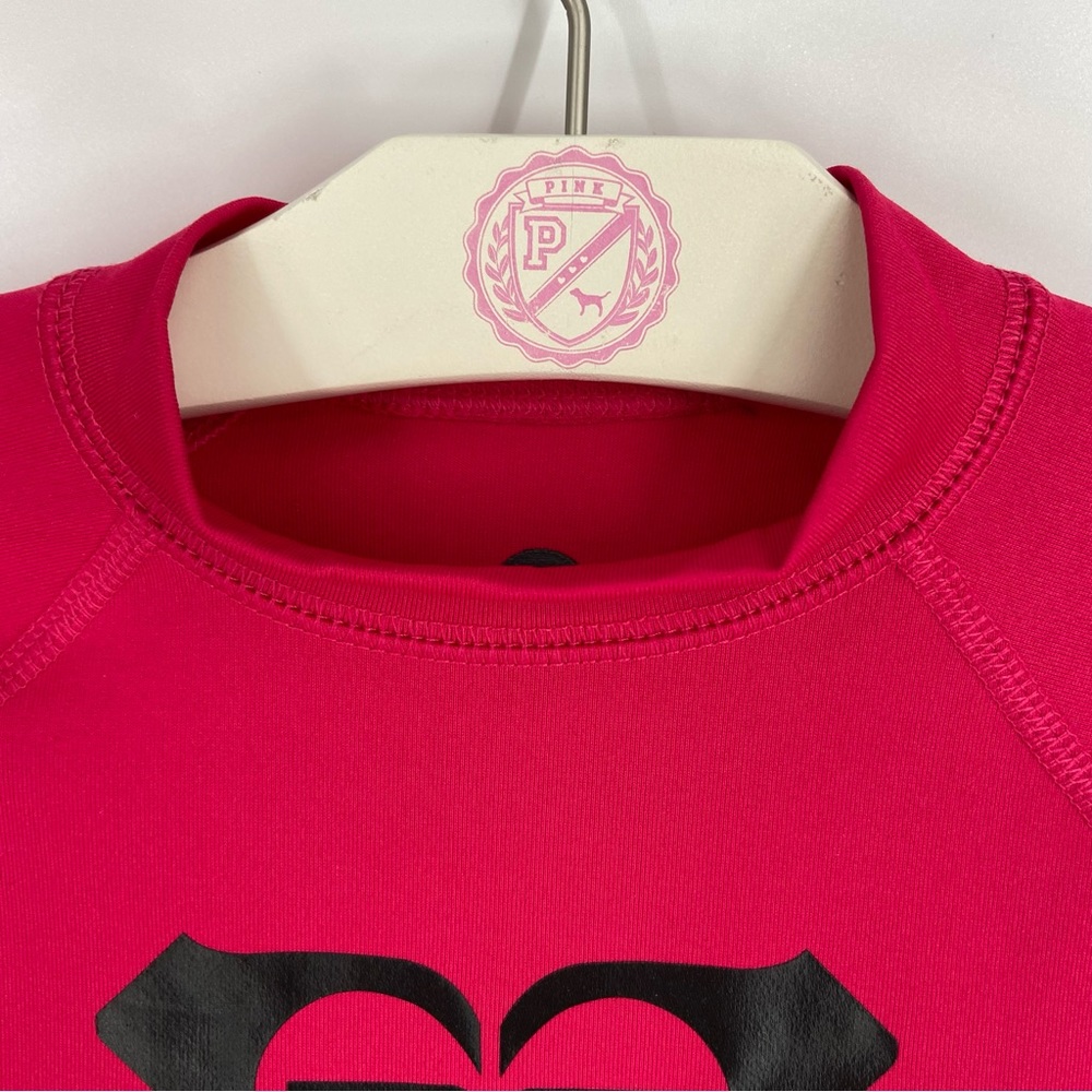 NWT Roxy Hot Pink Black UPF 50 Whole Hearted Short Sleeve Rashguard Size Small - Picture 2 of 11
